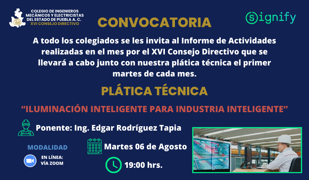 Plática Técnica “Iluminación Inteligente para Industria Inteligente”