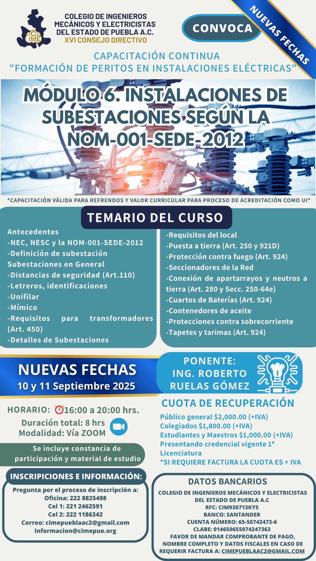 Instalaciones Eléctricas en Subestaciones según la NOM-001-SEDE-2012