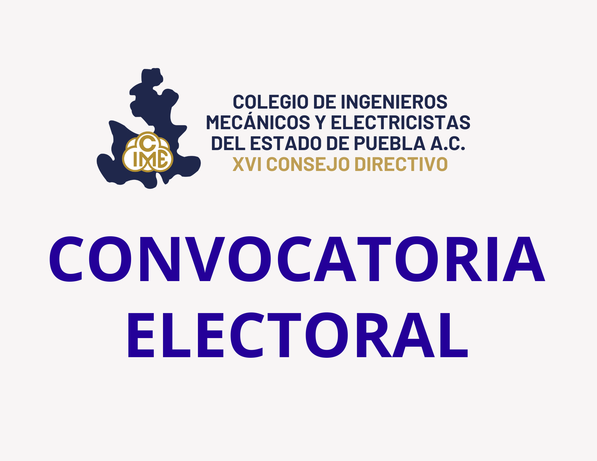 Portada convocatoria electora CIME Puebla proceso electoral 2026