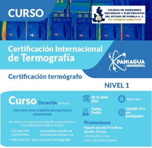 certificación internacional de termografía Nivel 1 Puebla